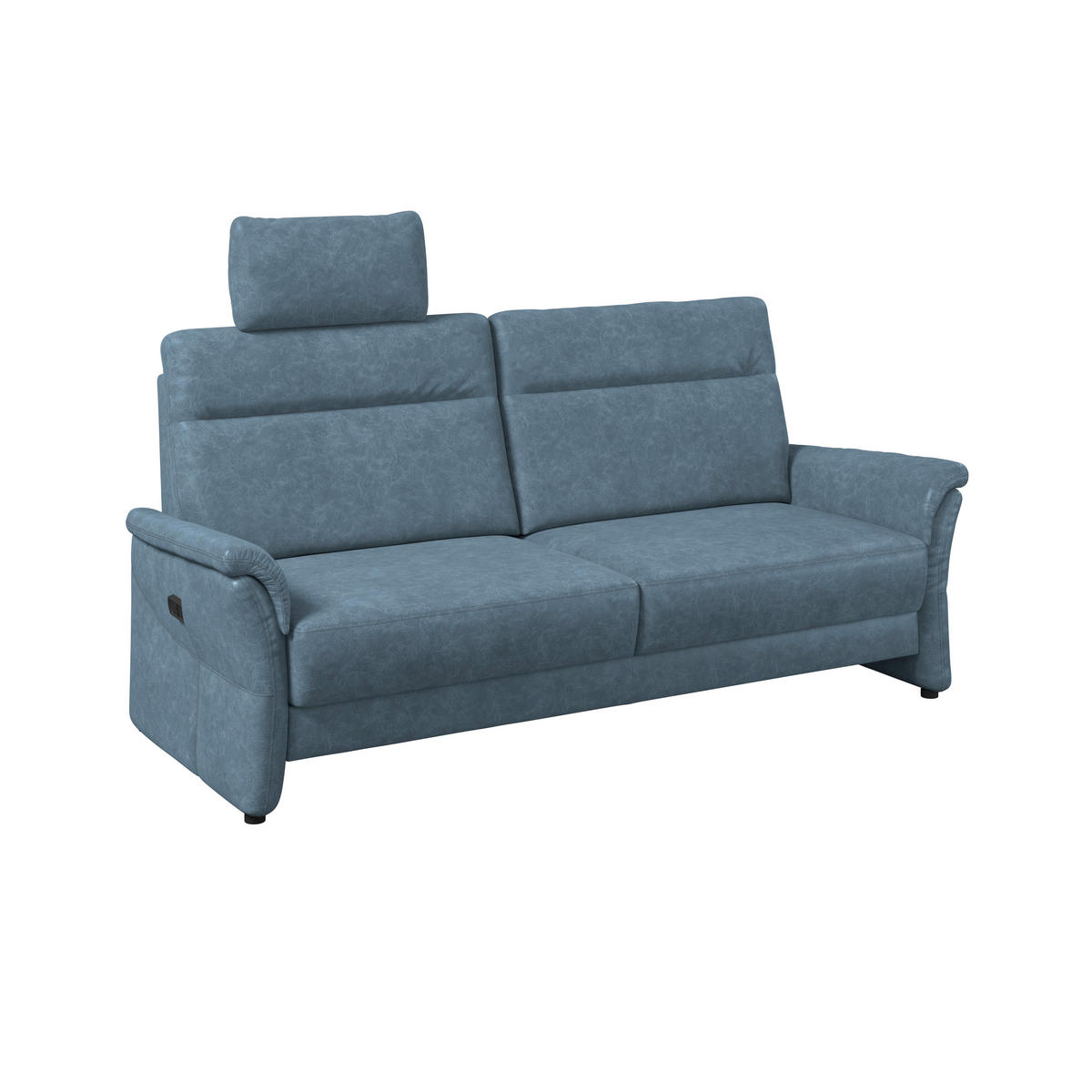3,5-SITZER - Blaugrau/Schwarz, Konventionell, Kunststoff/Textil (205/98/91cm) - Elegando