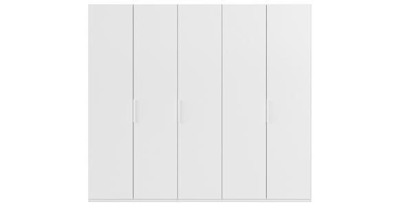 DREHTÜRENSCHRANK 251/223/61 cm,  in Weiß, 5-türig  - Weiß, Basics, Holzwerkstoff/Metall (251/223/61cm) - Novel