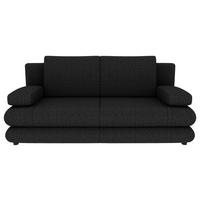 SCHLAFSOFA  mit Liegefunktion, Rücken echt Mikrofaser Anthrazit  - Anthrazit/Schwarz, KONVENTIONELL, Kunststoff/Textil (212/93/90cm) - Carryhome
