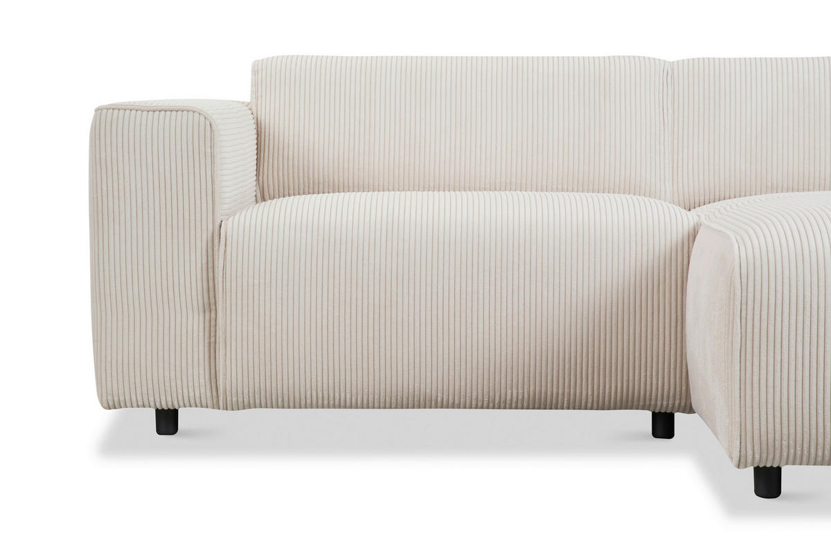 HÖRNSOFFA i manchester cremefärgad  - svart/cremefärgad, Design, textil/plast (234/161cm) - Livetastic