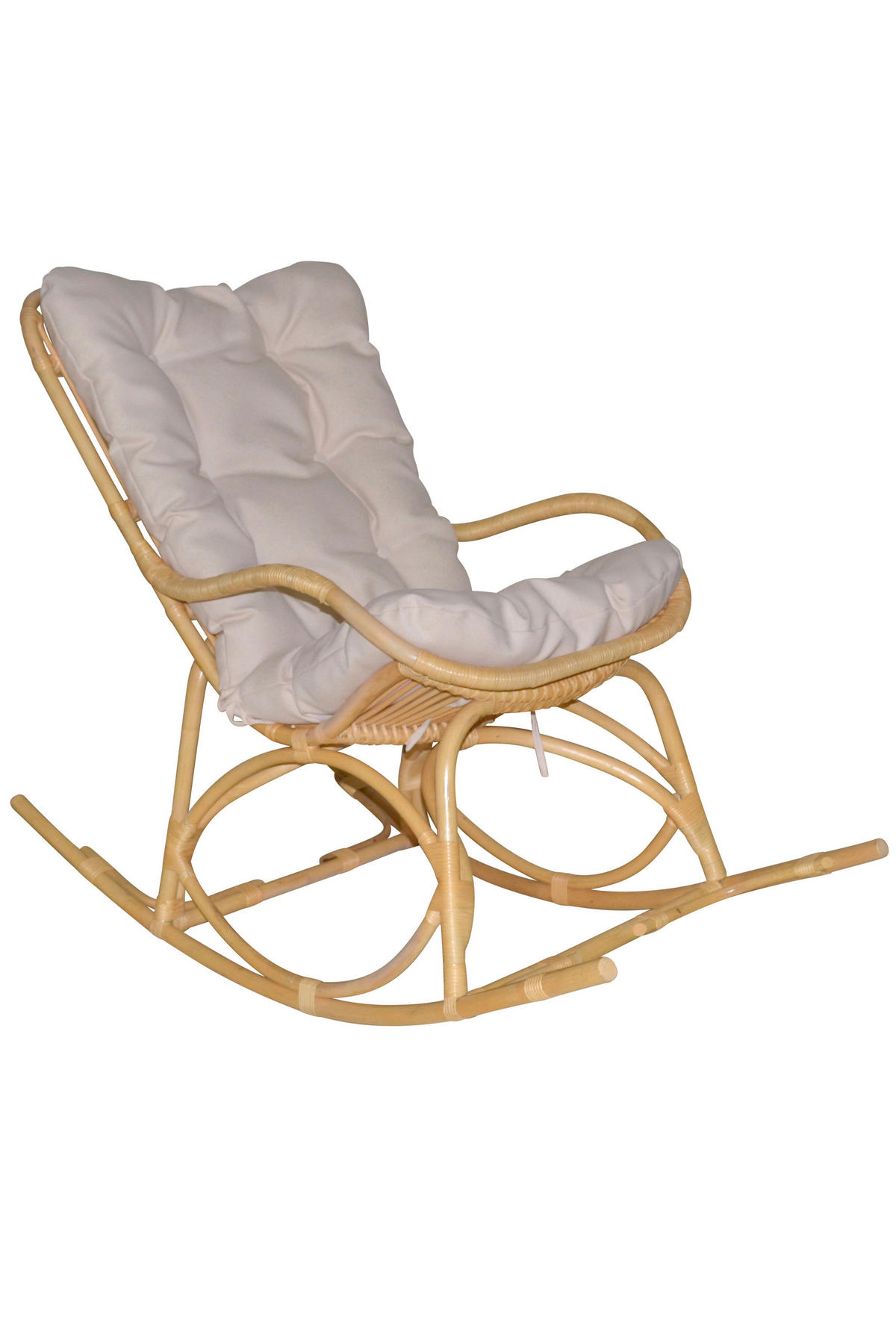 SCHAUKELSTUHL in Naturfarben  - Creme/Naturfarben, Natur, Holz/Textil (65/96/122cm) - MID.YOU