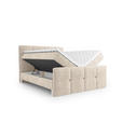 BOXBETT 180/200 cm  in Beige  - Chromfarben/Beige, Design, Holz/Holzwerkstoff (180/200cm) - Esposa
