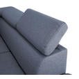 ECKSOFA  in Webstoff Blau  - Blau/Silberfarben, Design, Textil/Metall (257/226cm) - Xora