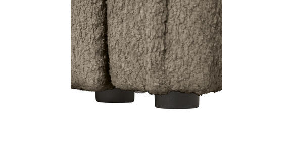 ECKSOFA in Chenille Taupe  - Taupe/Schwarz, KONVENTIONELL, Kunststoff/Textil (193/233cm) - Carryhome