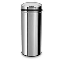 ABFALLEIMER 42 L  - Silberfarben/Schwarz, Trend, Kunststoff/Metall (31/31/79,5cm) - Echtwerk