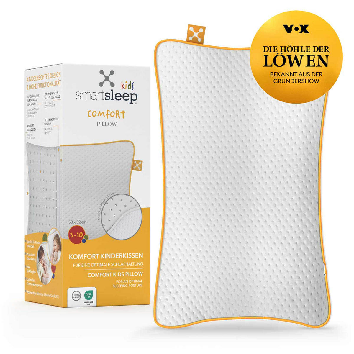 KINDER NACKENKISSEN COMFORT  - Basics, Textil (50/6/32cm) - Smartsleep