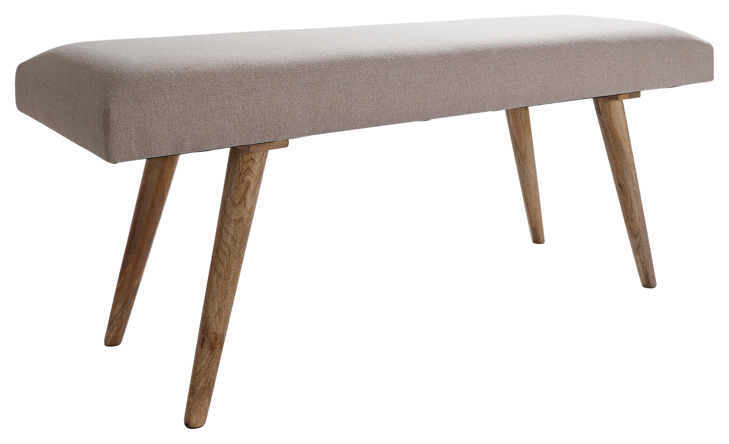 TABURE-KLUPA drvo, tekstil bež - bež/smeđa, Natur, drvo/tekstil (117/51/38cm) - MID.YOU