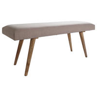 KLOP BREZ NASLONA, les, tekstil bež  - bež/rjava, Natur, tekstil/les (117/51/38cm) - MID.YOU