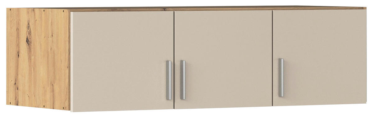 NASTAVEK ZA OMARO - barve aluminija, Moderno, umetna masa/leseni material (136/39/54cm) - Carryhome