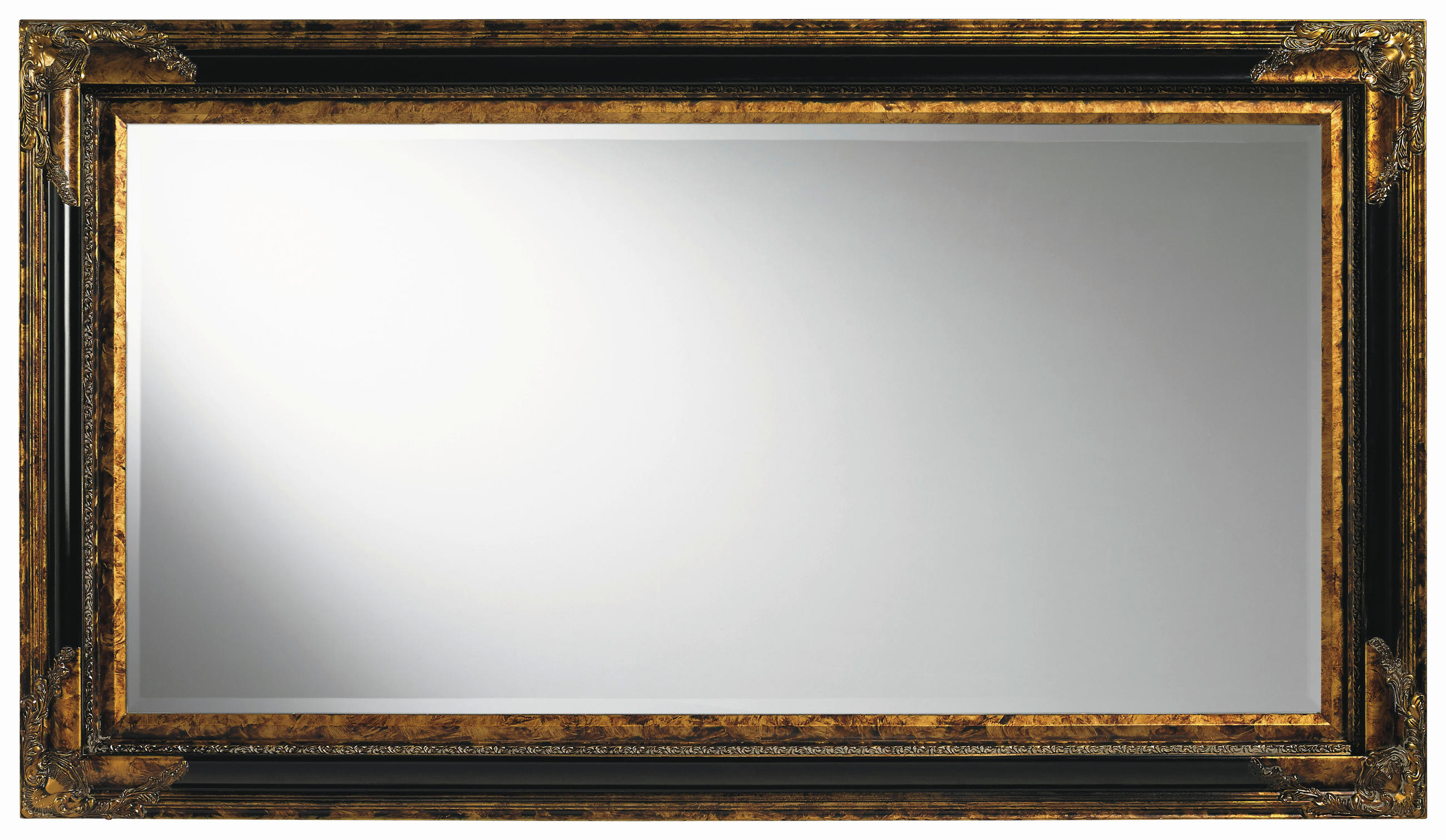 WANDSPIEGEL 79,4/139,4/4,6 cm    in rechteckig  - Goldfarben/Schwarz, LIFESTYLE, Glas/Holz (79,4/139,4/4,6cm) - Landscape