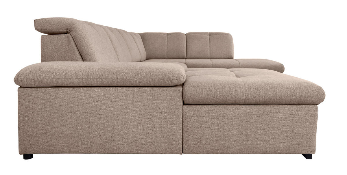 WOHNLANDSCHAFT in Hellbraun  - Hellbraun/Grau, Design, Textil/Metall (173/328/215cm) - MID.YOU
