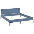 BETT 180/200 cm,  in Blau  - Blau/Schwarz, Design, Metall (180/200cm) - Xora