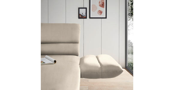 ECKSOFA  in Flachgewebe Magnolie  279-327/176-217 cm  - Magnolie/Schwarz, Design, Textil/Metall (279-327/176-217cm) - Dieter Knoll