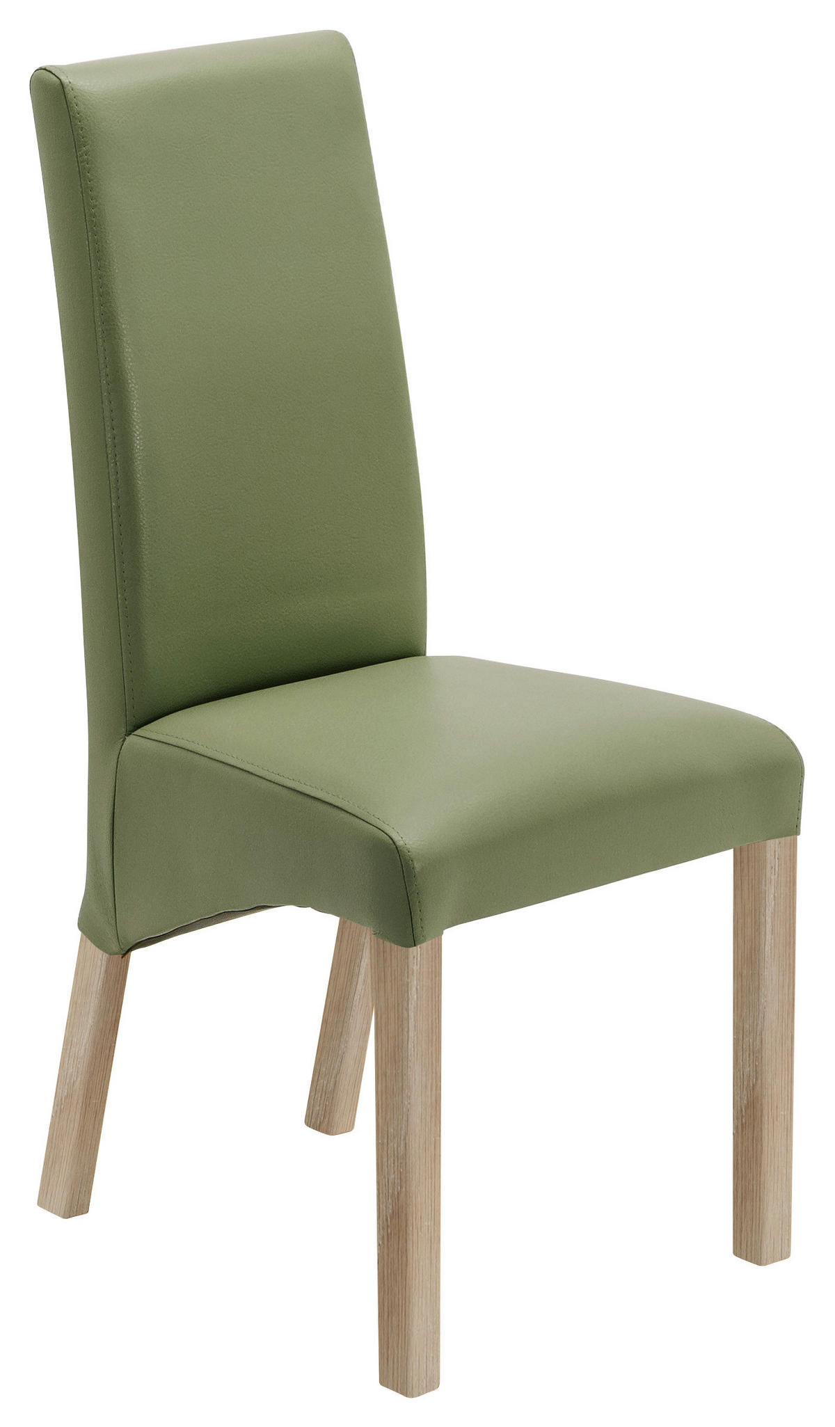 STUHL  in Lederlook Textil  - Dunkelgrün/Sonoma Eiche, KONVENTIONELL, Holz/Textil (47/102/57cm) - Carryhome