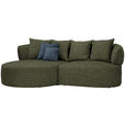 ECKSOFA  in Chenille Grün  166/235 cm  - Blau/Schwarz, MODERN, Kunststoff/Textil (166/235cm) - Hom`in