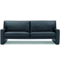 SOFA  in Echtleder Dunkelbraun  - Dunkelbraun, Design, Leder (200/84/92cm) - Erpo