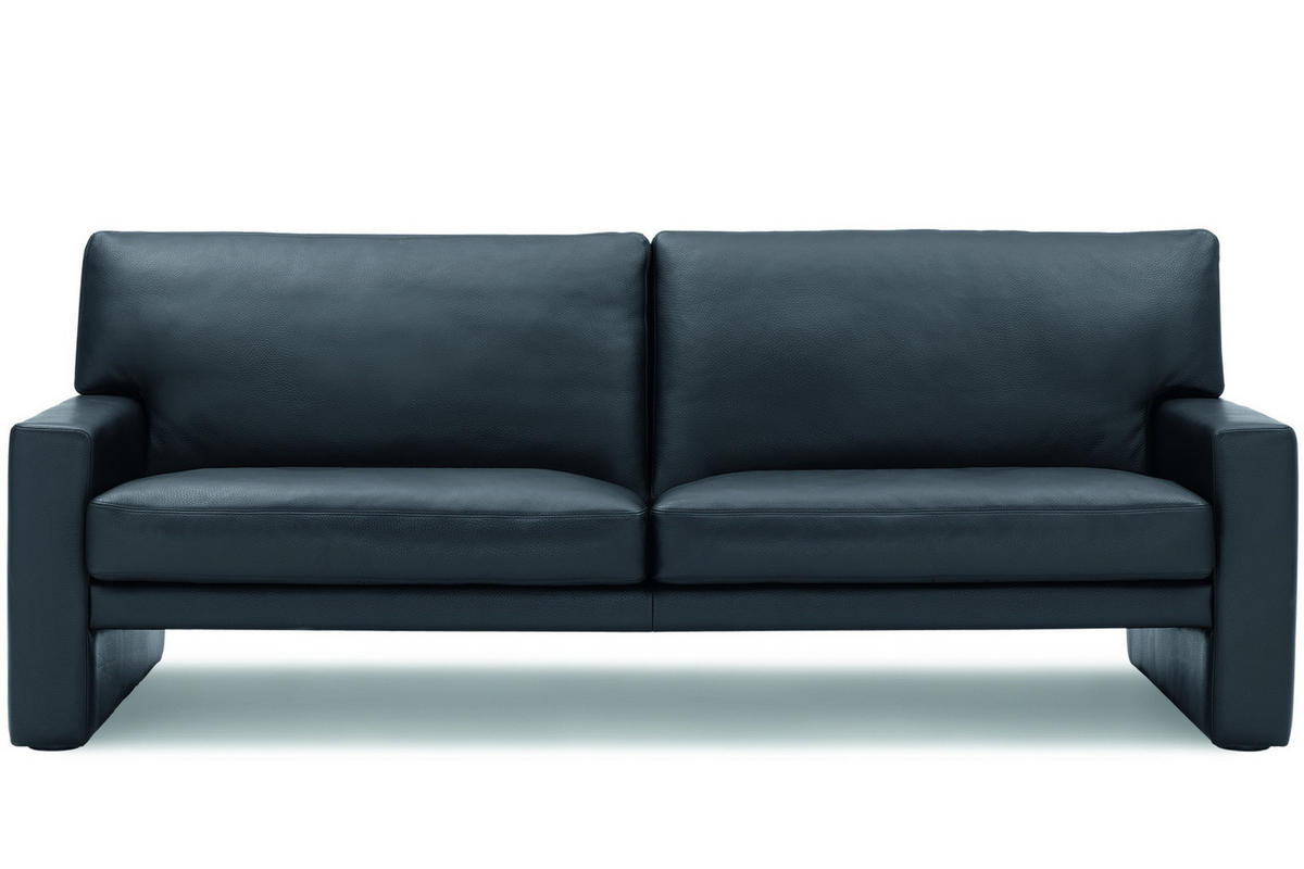 SOFA  in Echtleder Dunkelbraun  - Dunkelbraun, Design, Leder (200/84/92cm) - Erpo