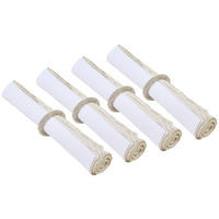 SADA LÁTKOVÝCH UBROUSKŮ 4 ks - bílá, Konvenční, textil (45/45cm) - X-Mas