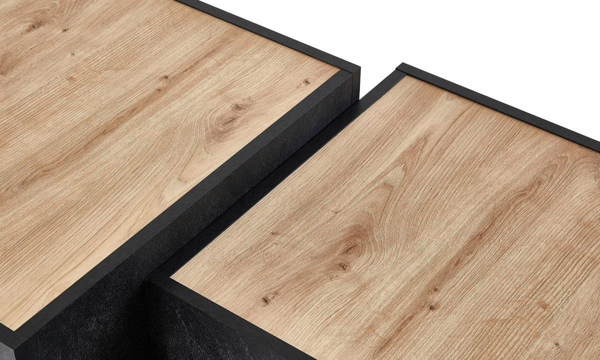 COUCHTISCH quadratisch Schieferfarben, Eiche Artisan  - Schieferfarben/Eiche Artisan, MODERN, Holzwerkstoff (50 / 43/40 / 35/50 / 43cm) - MID.YOU