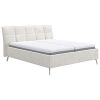 ČALOUNĚNÁ POSTEL, 180/200 cm, krémová - krémová/antracitová, Basics, kompozitní dřevo/textil (180/200cm) - Welnova