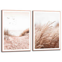 BILDERSET - Beige, Basics, Holz (50/70/1,6cm) - Reinders!