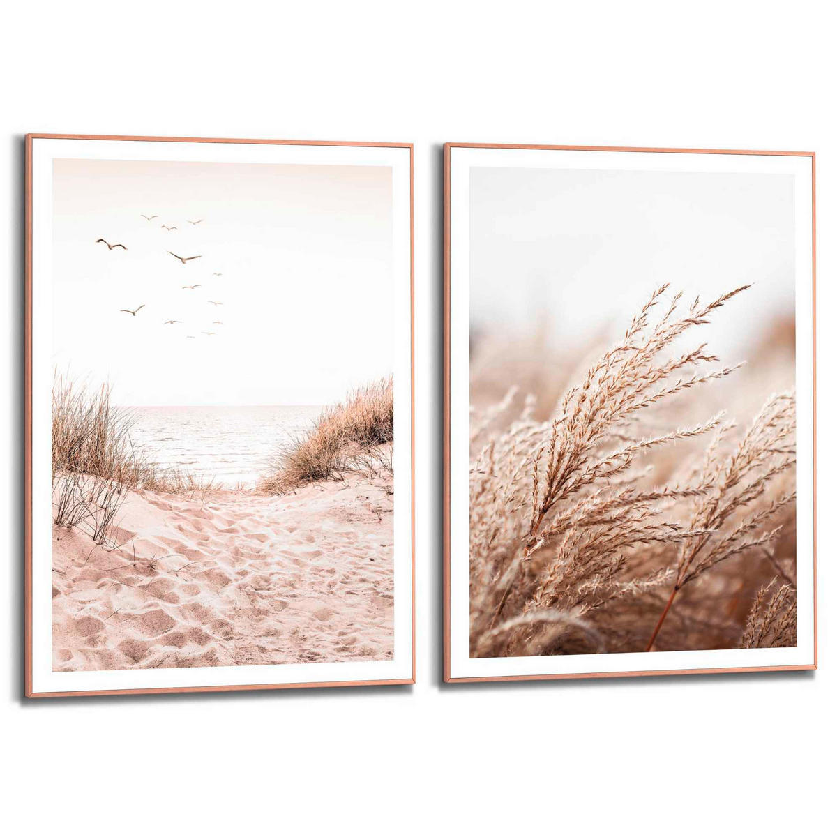 BILDERSET - Beige, Basics, Holz (50/70/1,6cm) - Reinders!