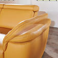 ECKSOFA in Echtleder Gelb  - Gelb/Alufarben, Design, Leder/Metall (239/271cm) - Cantus
