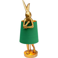 TISCHLEUCHTE 23/68,2/26 cm   - Goldfarben/Grün, KONVENTIONELL, Kunststoff/Textil (23/68,2/26cm) - Kare-Design