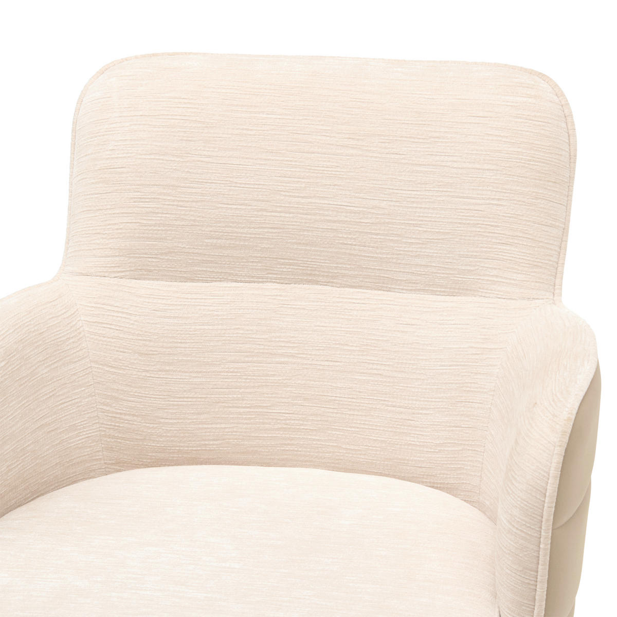 ARMLEHNSTUHL  in Eisen Lederlook, Webstoff  - Beige/Schwarz, KONVENTIONELL, Textil/Metall (58/82/64cm) - MID.YOU
