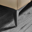 3-SITZER-SOFA in Leder Beige  - Beige/Schwarz, Design, Leder/Metall (208/105/98cm) - Emilio Belluti