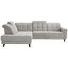 ECKSOFA in Webstoff Grau  216/302 cm  - Schwarz/Grau, Design, Holz/Textil (216/302cm) - Xora