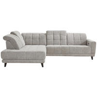 ECKSOFA in Webstoff Grau  216/302 cm  - Schwarz/Grau, Design, Holz/Textil (216/302cm) - Xora