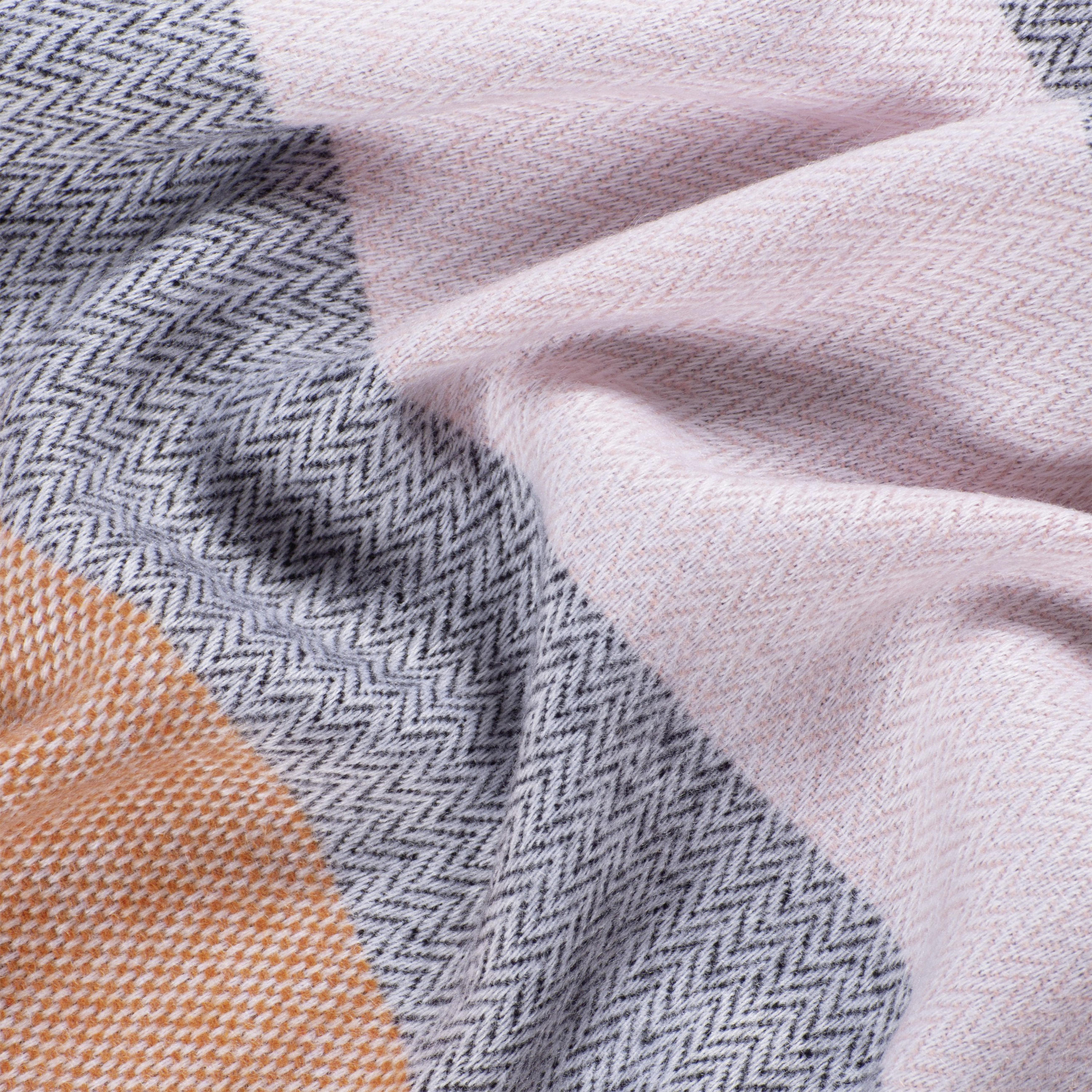 PLÄD 130/190 cm  - orange/beige, Klassisk, textil (130/190cm) - Esprit
