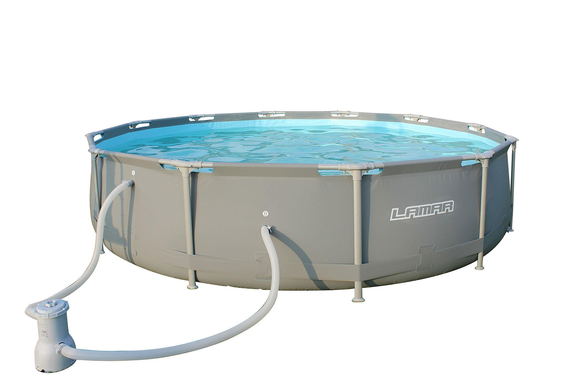 POOL-SET LAMAR 366/76 cm  - KONVENTIONELL, Kunststoff/Metall (366/76cm)