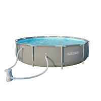 POOL-SET LAMAR 366/76 cm  - Blau/Grau, KONVENTIONELL, Kunststoff/Metall (366/76cm)