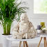 BUDDHA - Creme, LIFESTYLE, Kunststoff/Stein (35/32/30cm) - Ambia Home