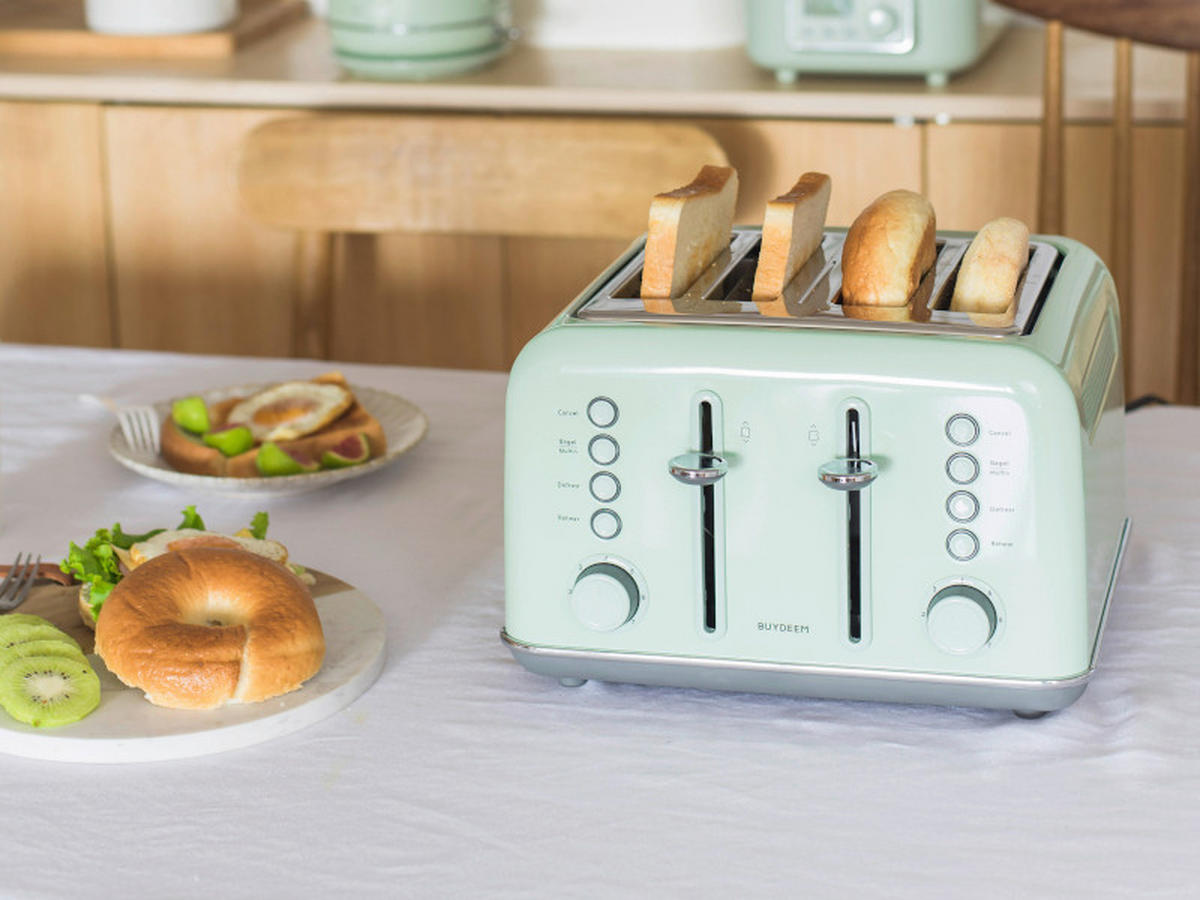 KENYÉRPIRÍTÓ - pasztellzöld, Basics, fém (29/22/32cm) - BUYDEEM