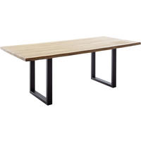 ESSTISCH in Holz 200/100/76 cm  - Wildeiche/Schwarz, Konventionell, Holz/Metall (200/100/76cm) - Valdera