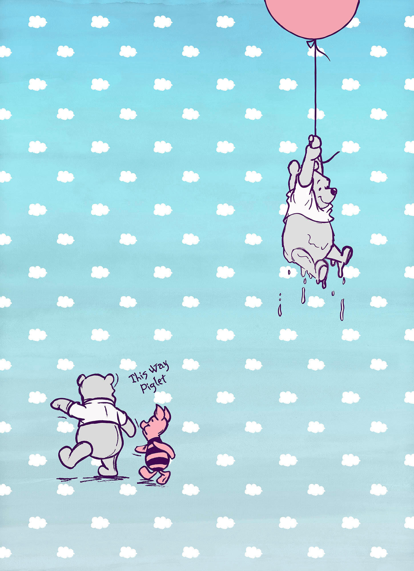 FOTOTAPETE Winnie Pooh  - Design, Papier (184/254cm) - Komar
