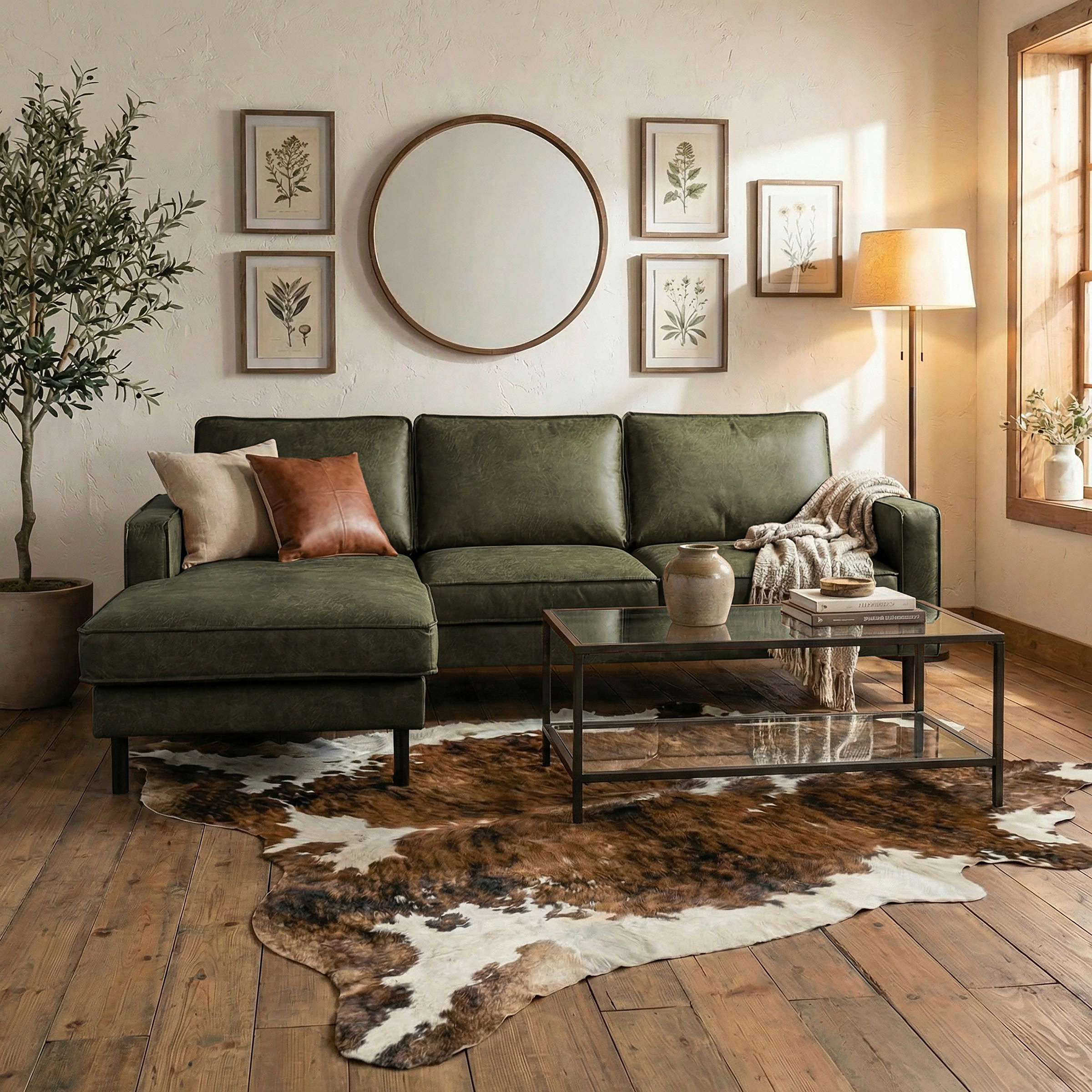ECKSOFA Grün Echtleder Lederlook Bettkasten, Schlaffunktion, Rücken echt  - Schwarz/Grün, Design, Leder/Textil (166/238cm) - Livetastic