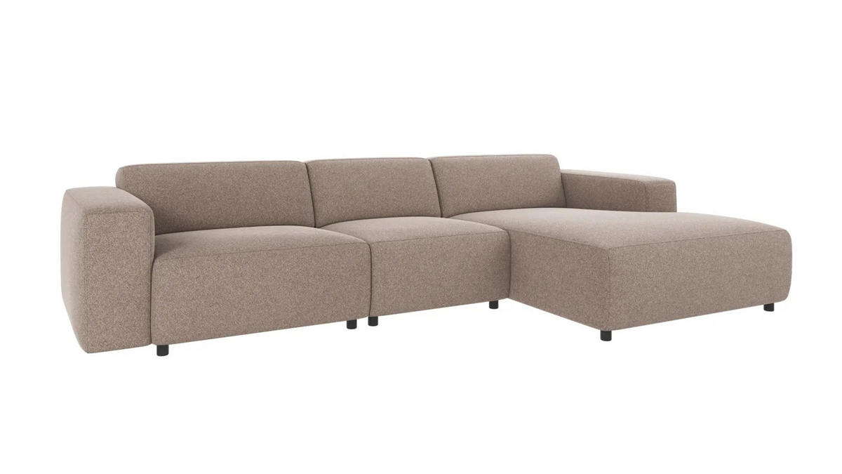 SOFFA i beige  - beige/svart, Klassisk, metall/trä (312/70/161cm) - Rowico