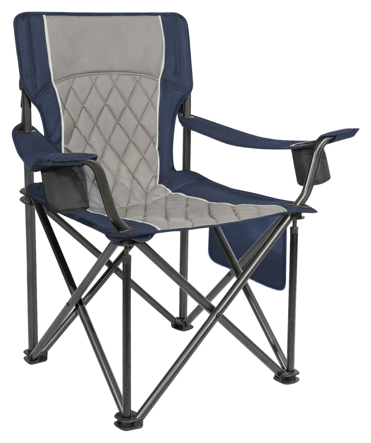 CAMPING-KLAPPSTUHL - Blaugrau, Basics, Textil/Metall (94/97/61.8cm) - Modante