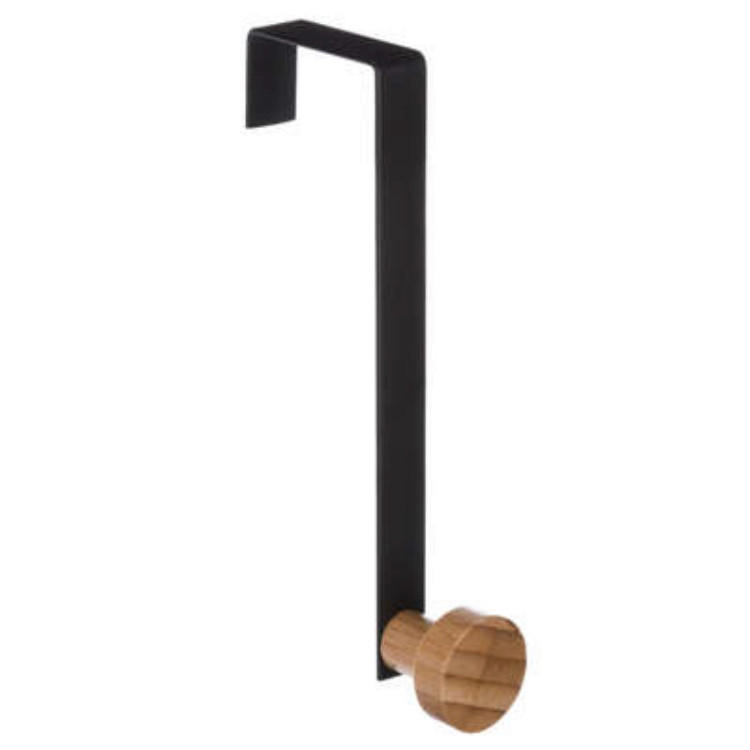 ČIVILUK ZA VRATA  crna  metal  - crna, Osnovno, metal (6/20,8/8,4cm) - Homeware