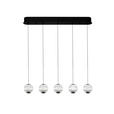 LED-HÄNGELEUCHTE 84/11/150 cm  - Klar, Design, Kunststoff/Metall (84/11/150cm) - Dieter Knoll
