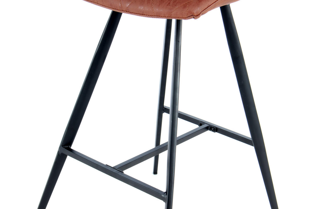 BARHOCKER-SET Schwarz, Dunkelbraun abwischbar  - Dunkelbraun/Schwarz, Design, Holz/Kunststoff (47,5/107/57,5cm) - Kayoom