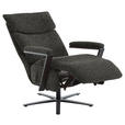 RELAXSESSEL in Textil Schwarzbraun  - Schwarzbraun/Schwarz, Design, Textil/Metall (68/117/85cm) - Cantus
