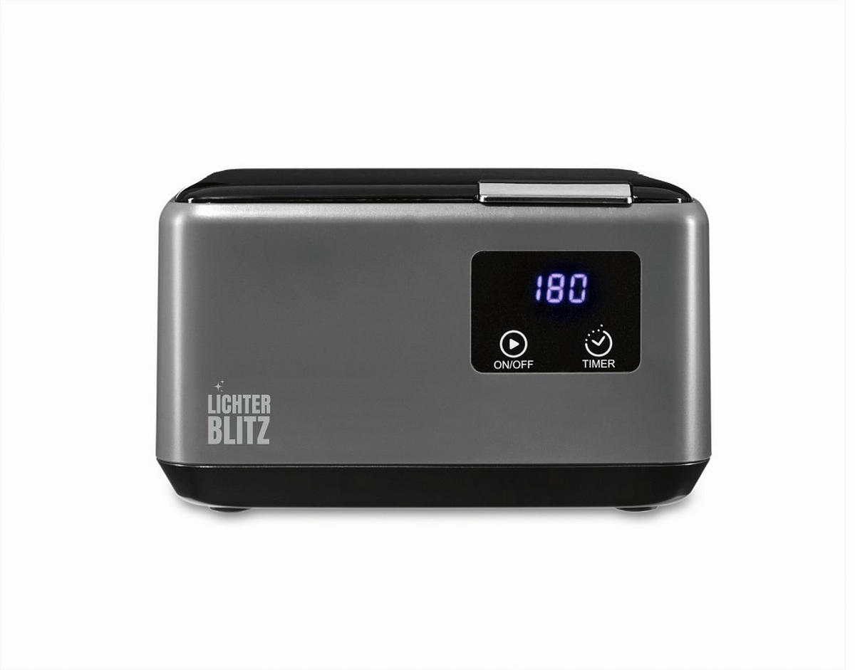 ULTRASCHALLREINIGER Lichterblitz  - Grau, Basics, Kunststoff/Metall (18,5/13/11,5cm) - Lichterblitz