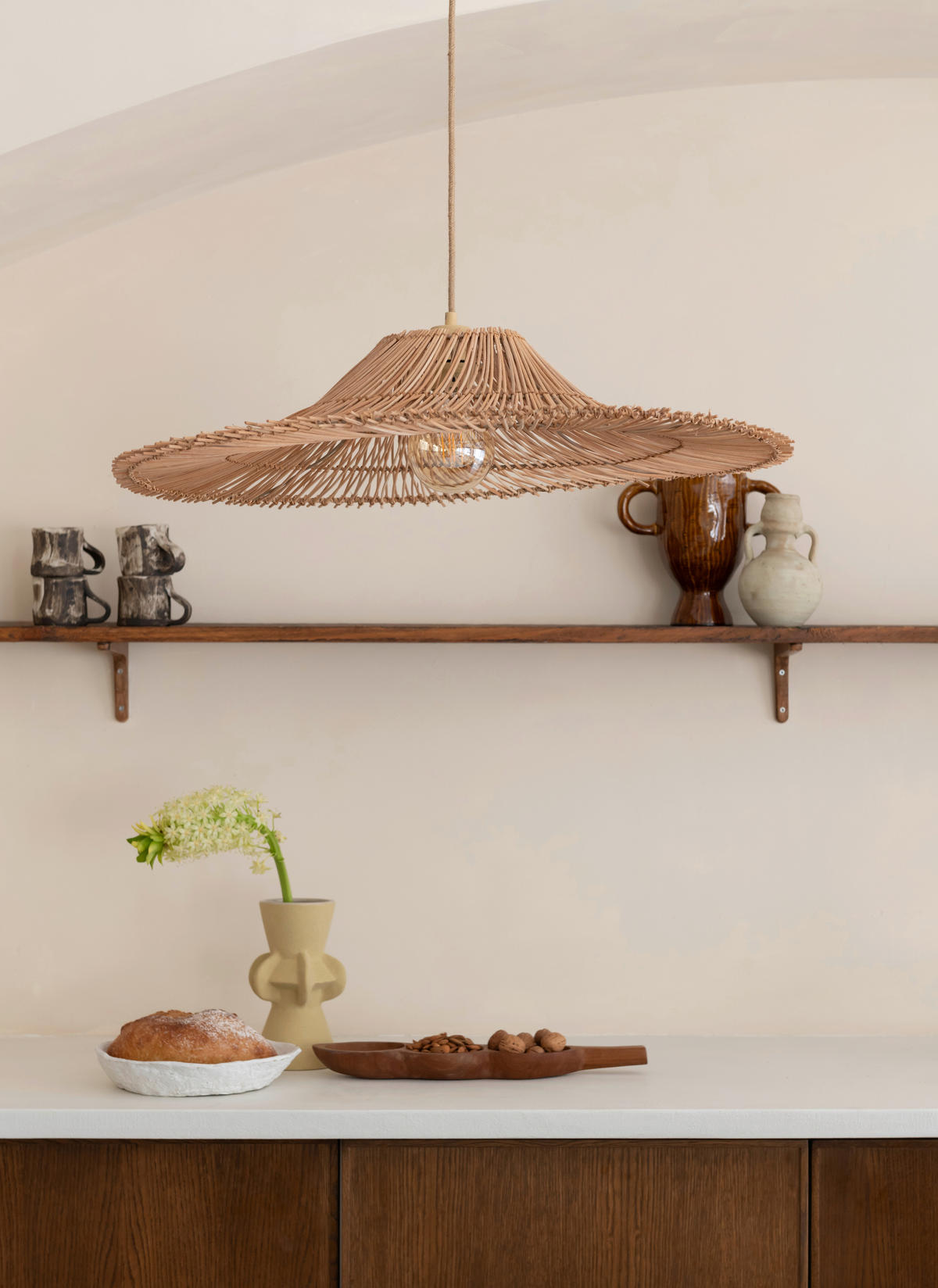 HÄNGELEUCHTE Good & Mojo 70/14 cm   - Naturfarben, Basics, Holz (70/14cm) - Good & Mojo