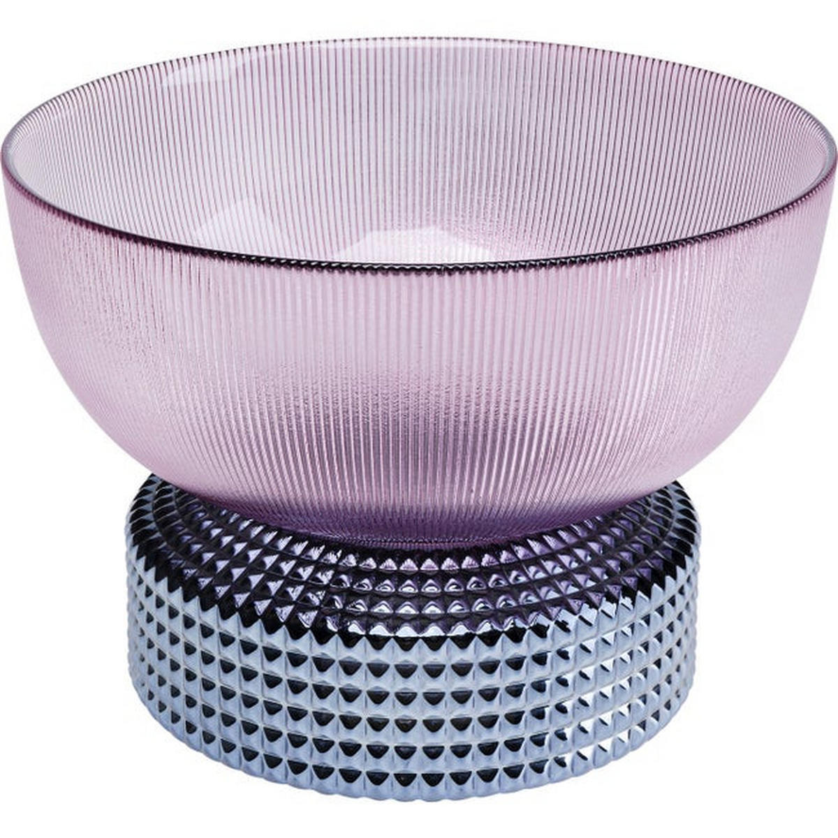 VASE 21 cm  - Blau/Lila, Design, Glas (28/21/28cm)
