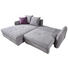 WOHNLANDSCHAFT in Textil Silberfarben - Chromfarben/Silberfarben, Design, Kunststoff/Textil (195/275cm) - Carryhome WOHNLANDSCHAFT in Textil Silberfarben - Chromfarben/Silberfarben, Design, Kunststoff/Textil (195/275cm) - Carryhome